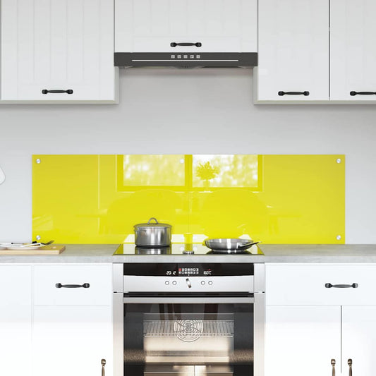 vidaXL Πίσω Πάνελ Κουζίνας 2 pcs Κίτρινο 70 x 40 cm σκληρυμένο γυαλί