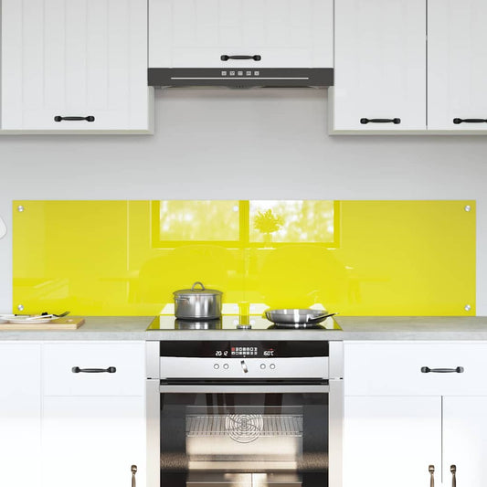 vidaXL Πίσω Πάνελ Κουζίνας 2 pcs Κίτρινο 80 x 40 cm σκληρυμένο γυαλί