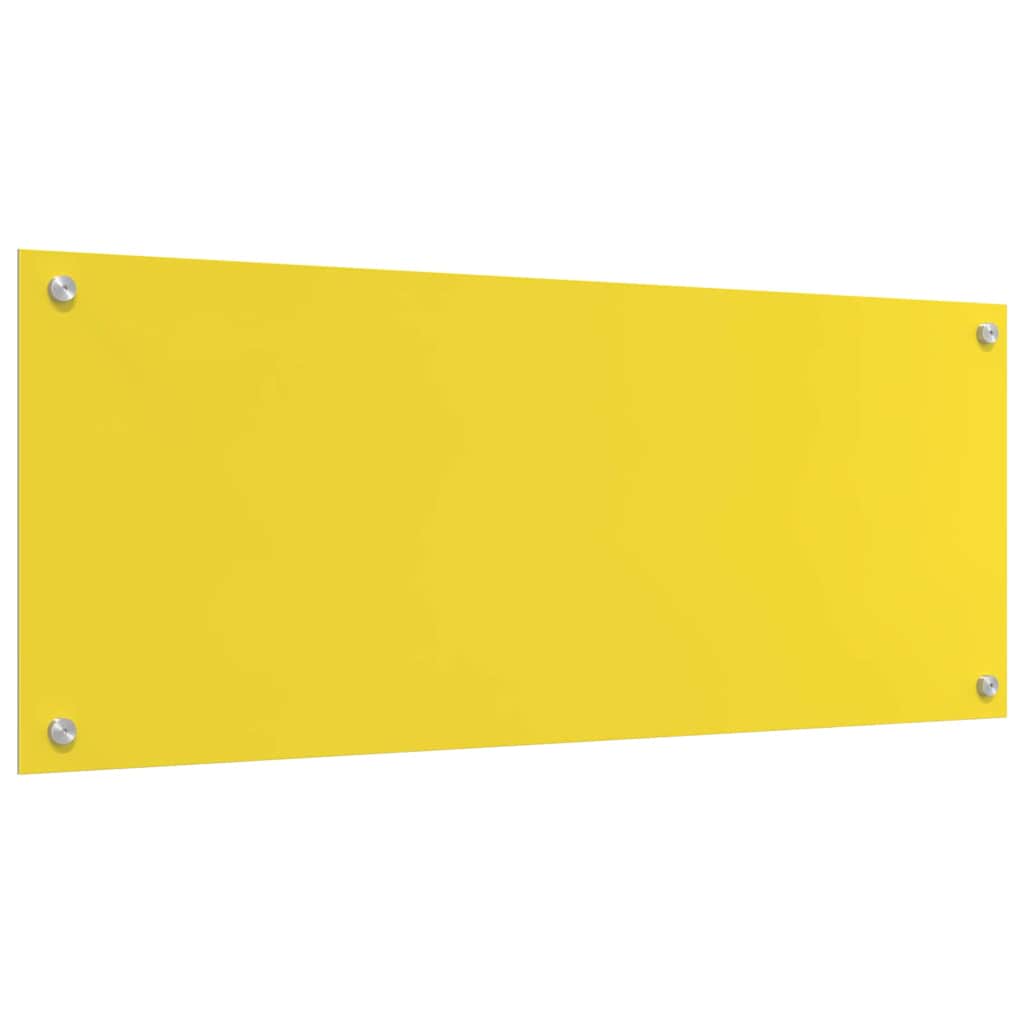vidaXL Πίσω Πάνελ Κουζίνας 2 pcs Κίτρινο 100 x 40 cm σκληρυμένο γυαλί