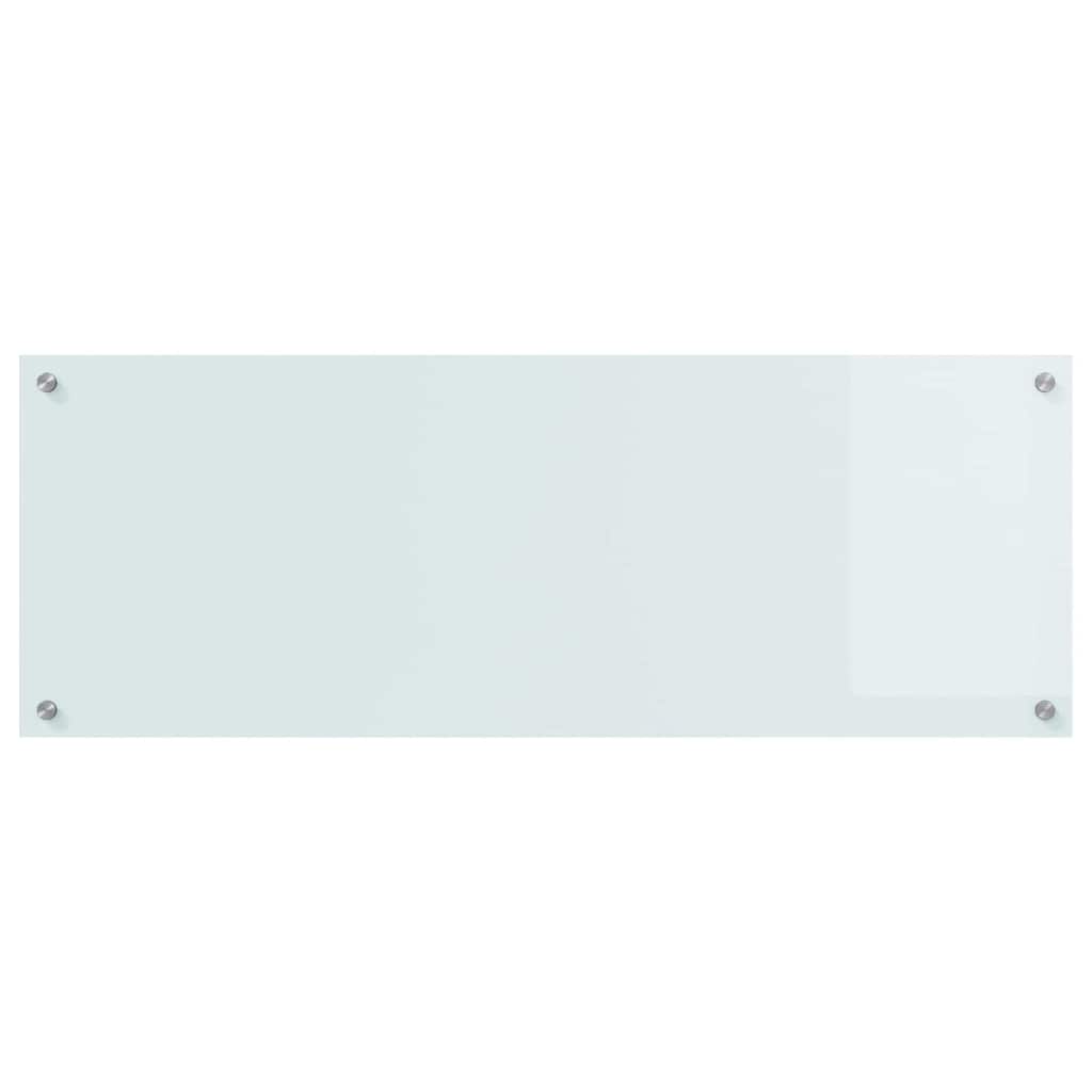 vidaXL Πλάτη κουζίνας 2 τμχ. Λευκό 110 x 40 cm σκληρυμένο γυαλί