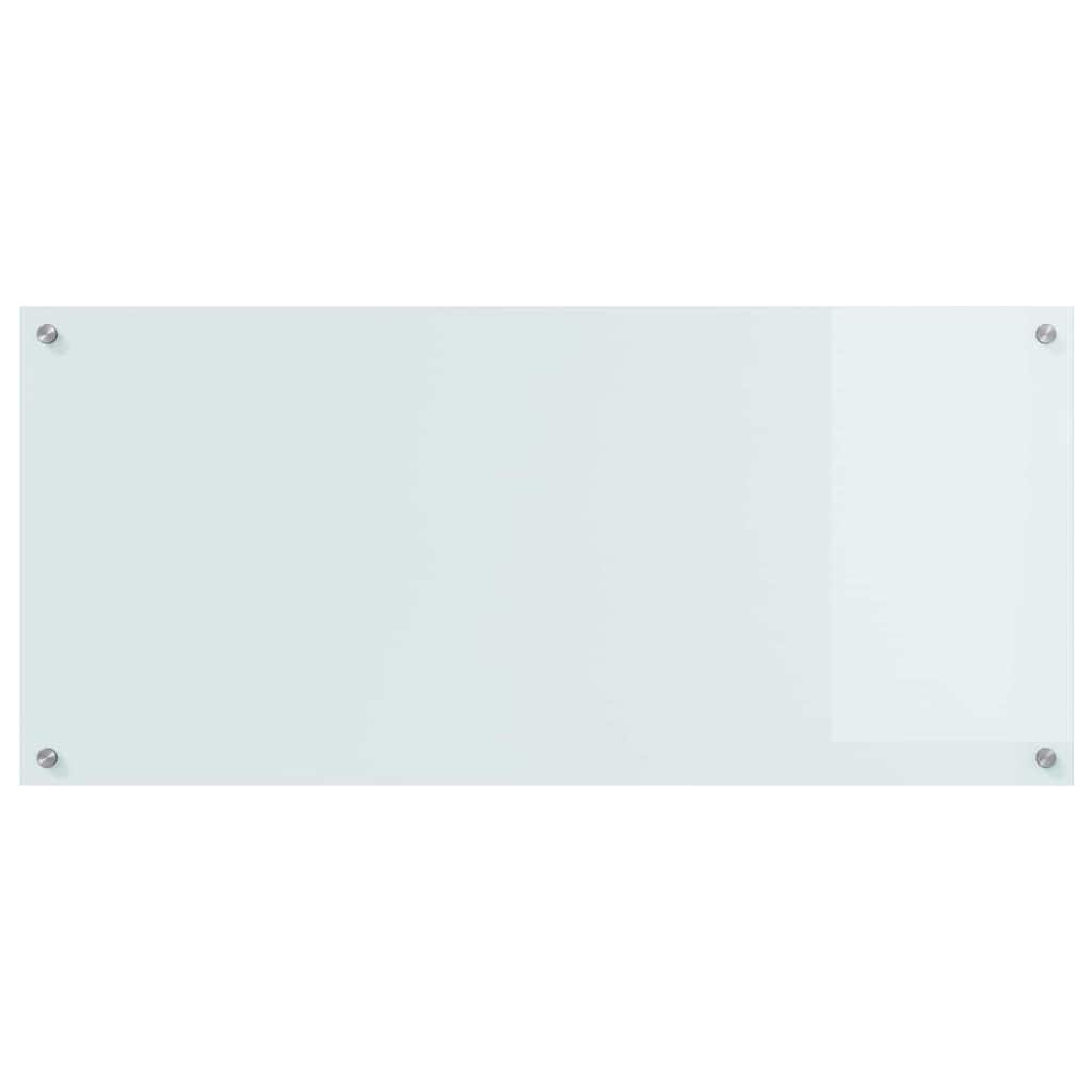 vidaXL Πλάτη κουζίνας 2 τμχ. Λευκό 110 x 50 cm σκληρυμένο γυαλί