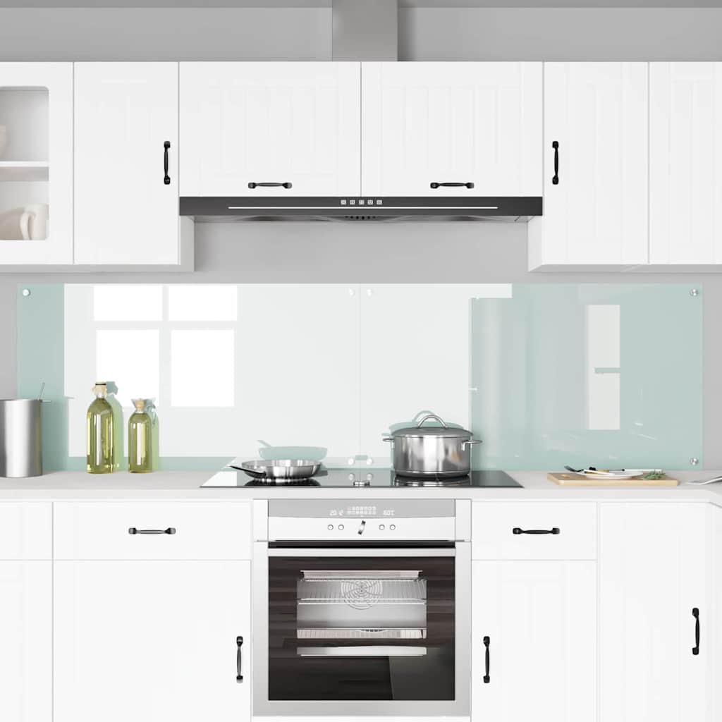 vidaXL Πλάτη κουζίνας 2 τμχ. Λευκό 110 x 60 cm σκληρυμένο γυαλί