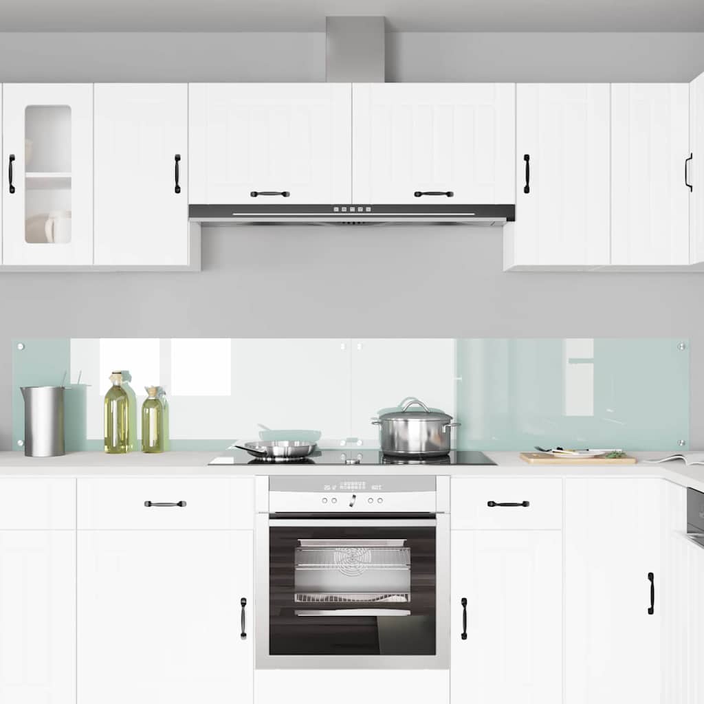 vidaXL Πλάτη κουζίνας 2 τμχ. Λευκό 120 x 40 cm σκληρυμένο γυαλί
