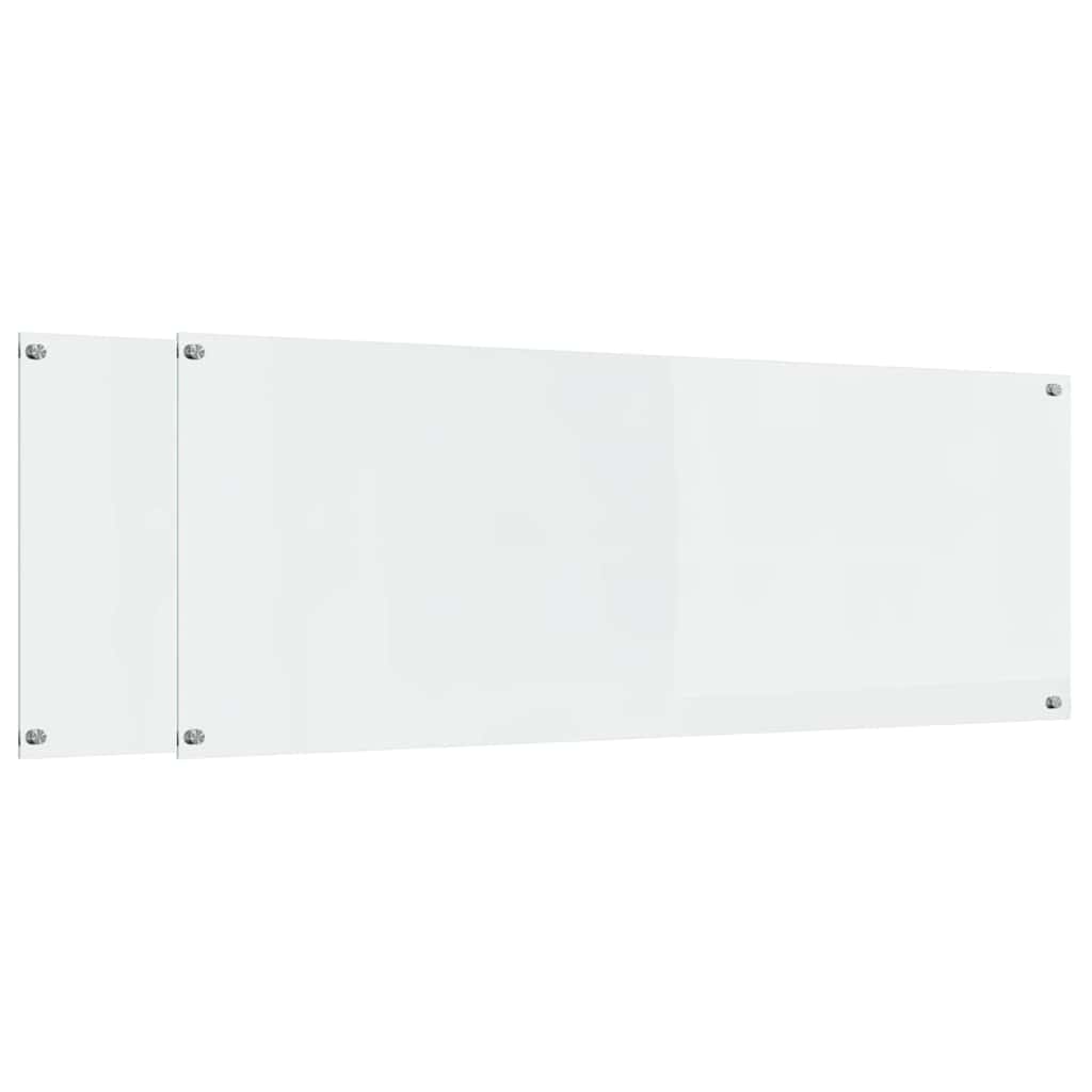 vidaXL Πίσω Πάνελ Κουζίνας 2 pcs Διαφανές 110 x 40 cm σκληρυμένο γυαλί