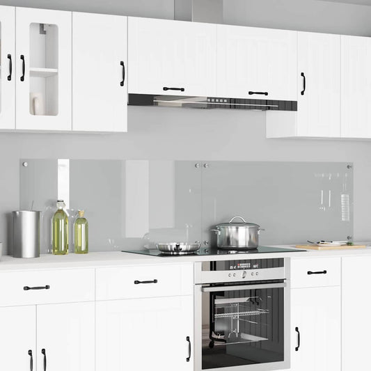 vidaXL Πλάτη κουζίνας 2 τμχ. Διαφανές 110 x 50 cm σκληρυμένο γυαλί