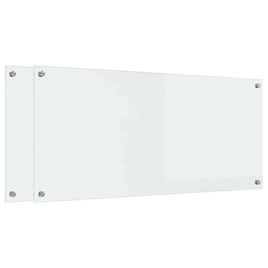 vidaXL Πίσω Πάνελ Κουζίνας 2 pcs Διαφανές 110 x 50 cm σκληρυμένο γυαλί
