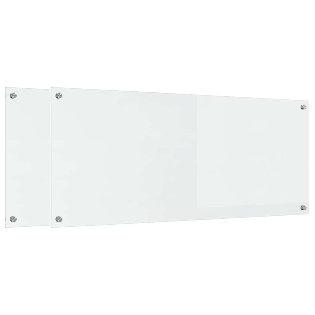 vidaXL Πλάτη κουζίνας 2 τμχ. Διαφανές 120 x 50 cm σκληρυμένο γυαλί