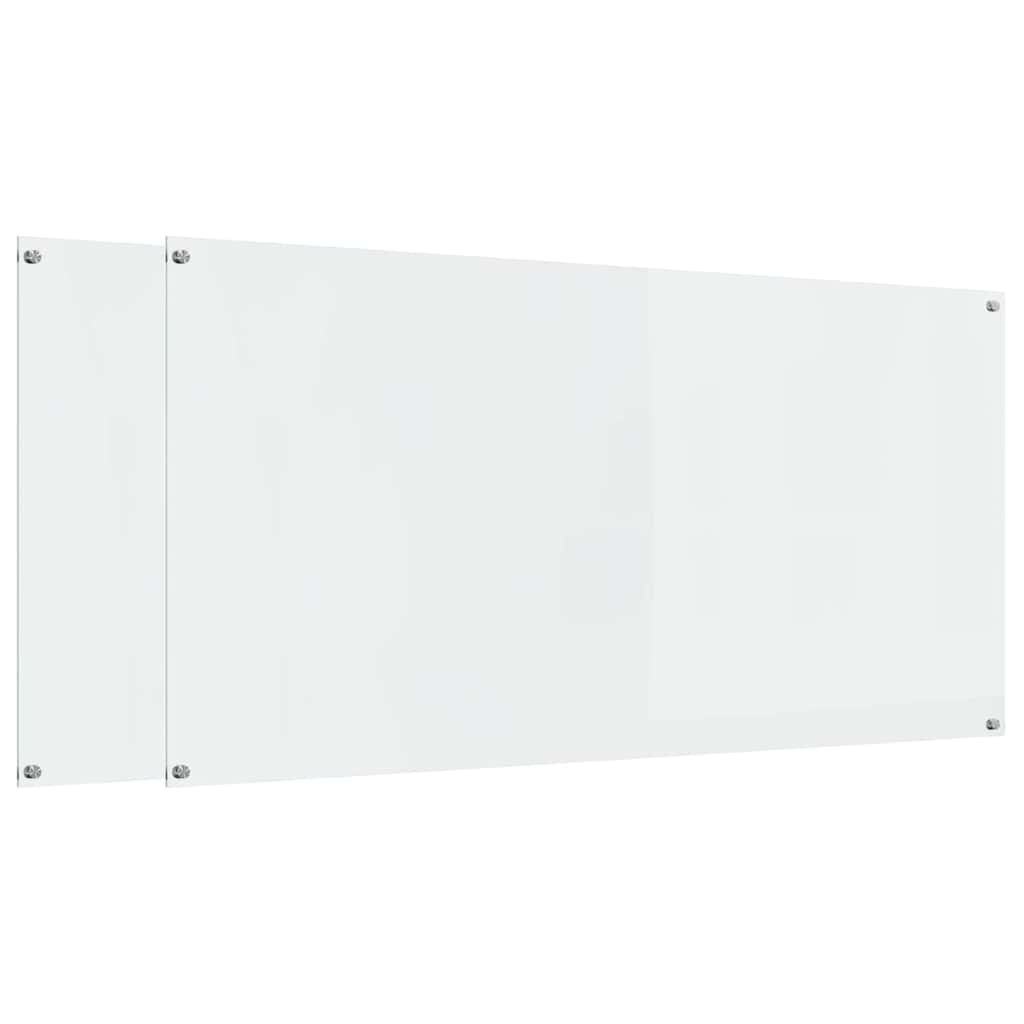 vidaXL Πλάτη κουζίνας 2 τμχ. Διαφανές 120 x 60 cm σκληρυμένο γυαλί