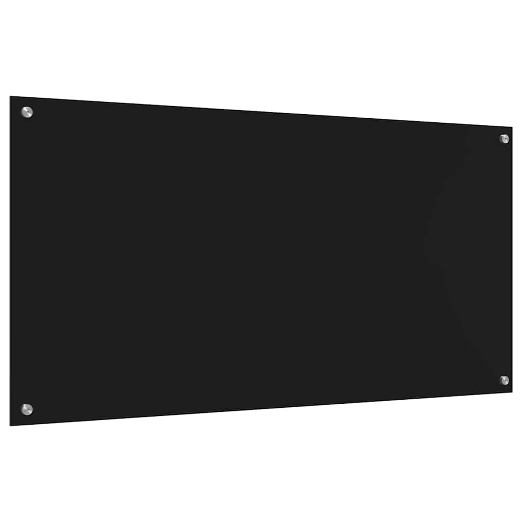 vidaXL Πλάτη κουζίνας 2 τμχ. Μαύρο 120 x 60 cm σκληρυμένο γυαλί
