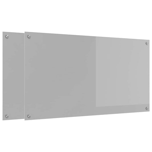 vidaXL Πίσω Πάνελ Κουζίνας 2 pcs Ανοιχτό γκρι 110 x 60 cm