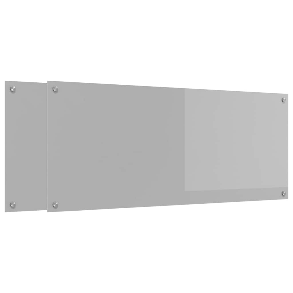 vidaXL Πίσω Πάνελ Κουζίνας 2 pcs Ανοιχτό γκρι 120 x 50 cm