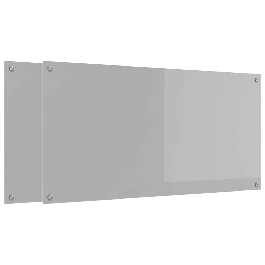 vidaXL Πίσω Πάνελ Κουζίνας 2 pcs Ανοιχτό γκρι 120 x 60 cm