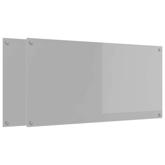 vidaXL Πίσω Πάνελ Κουζίνας 2 pcs Ανοιχτό γκρι 120 x 60 cm