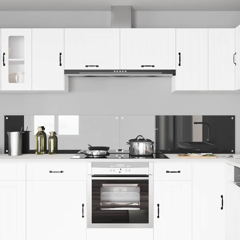 vidaXL Πίσω Πάνελ Κουζίνας 2 pcs Σκούρο Γκρι 120 x 40 cm