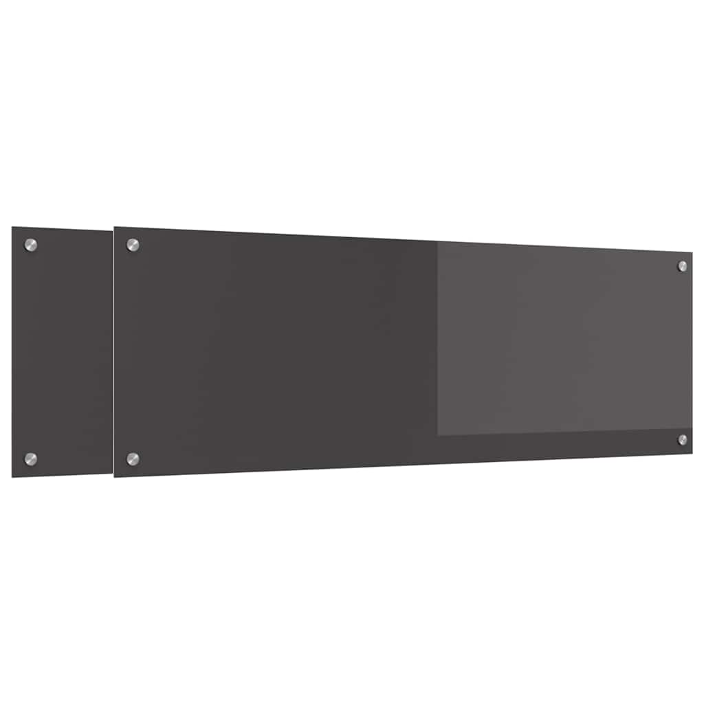 vidaXL Πίσω Πάνελ Κουζίνας 2 pcs Σκούρο Γκρι 120 x 40 cm
