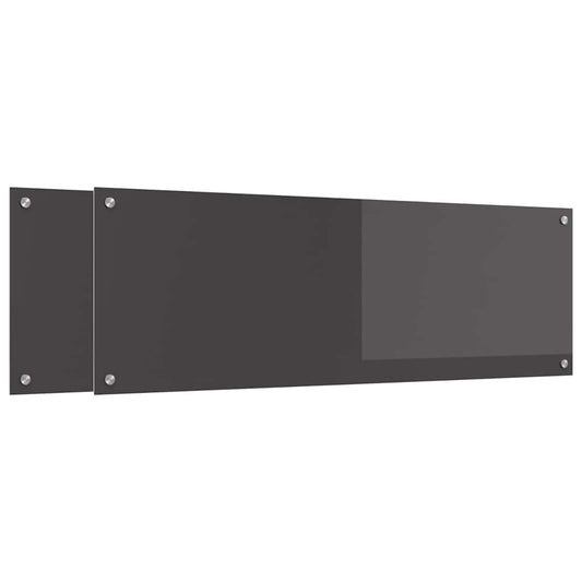 vidaXL Πίσω Πάνελ Κουζίνας 2 pcs Σκούρο Γκρι 120 x 40 cm