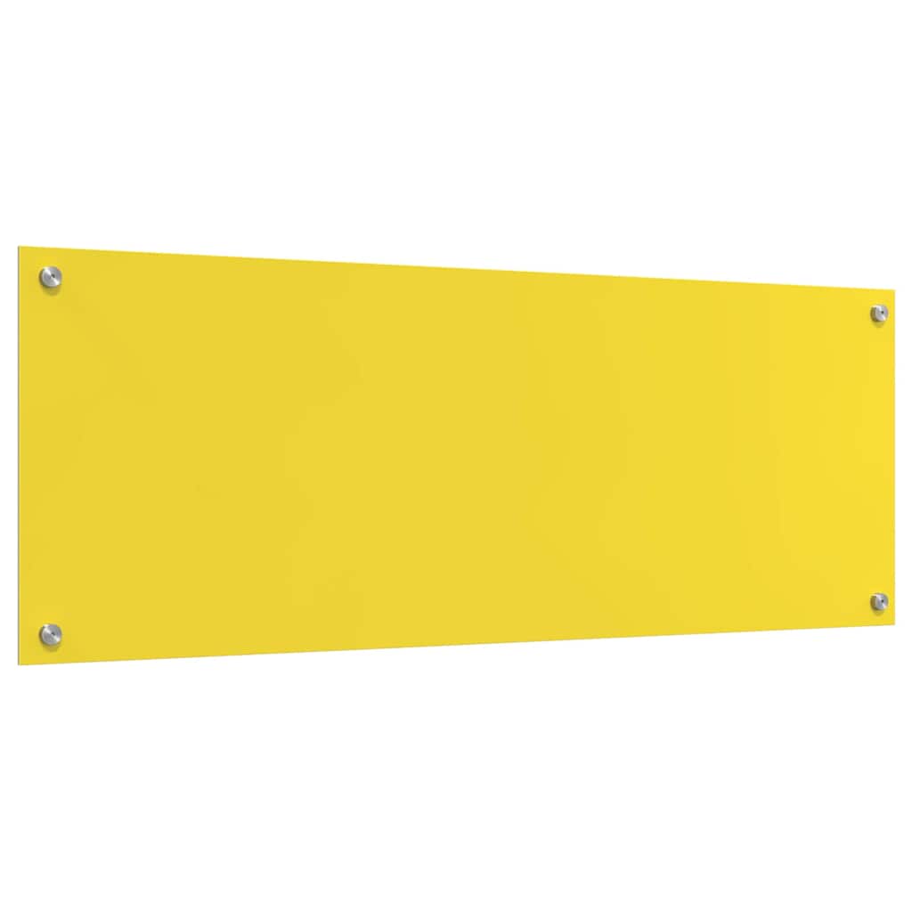 vidaXL Πίσω Πάνελ Κουζίνας 2 pcs Κίτρινο 110 x 40 cm σκληρυμένο γυαλί