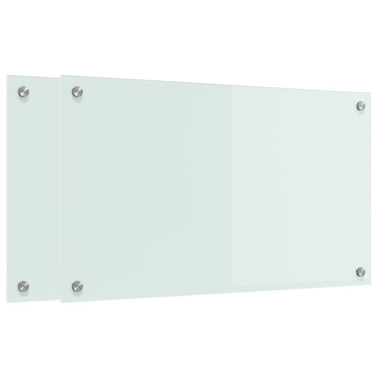 vidaXL Πίσω Πάνελ Κουζίνας 2 pcs Λευκό 70 x 40 x 0.8 εκ