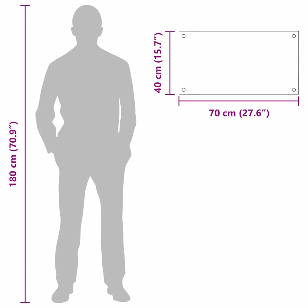 vidaXL Πίσω Πάνελ Κουζίνας 2 pcs Λευκό 70 x 40 x 0.8 εκ