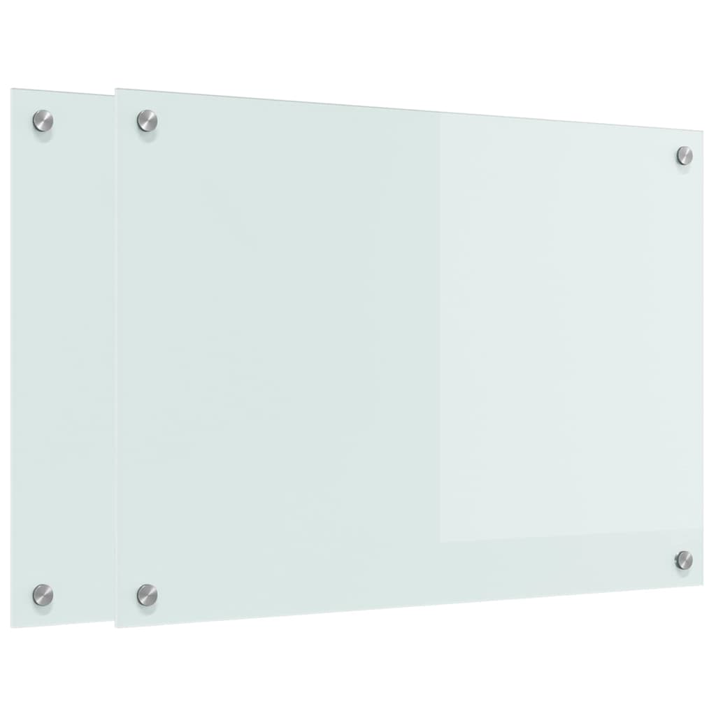 vidaXL Πίσω Πάνελ Κουζίνας Λευκό 70 x 50 x 0.8 εκ σκληρυμένο γυαλί