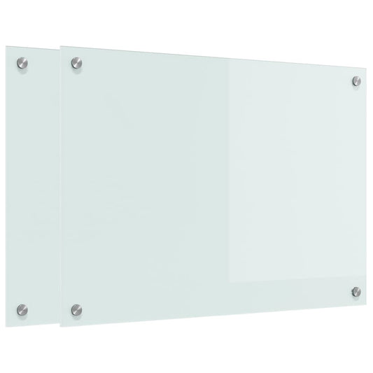 vidaXL Πίσω Πάνελ Κουζίνας Λευκό 70 x 50 x 0.8 εκ σκληρυμένο γυαλί