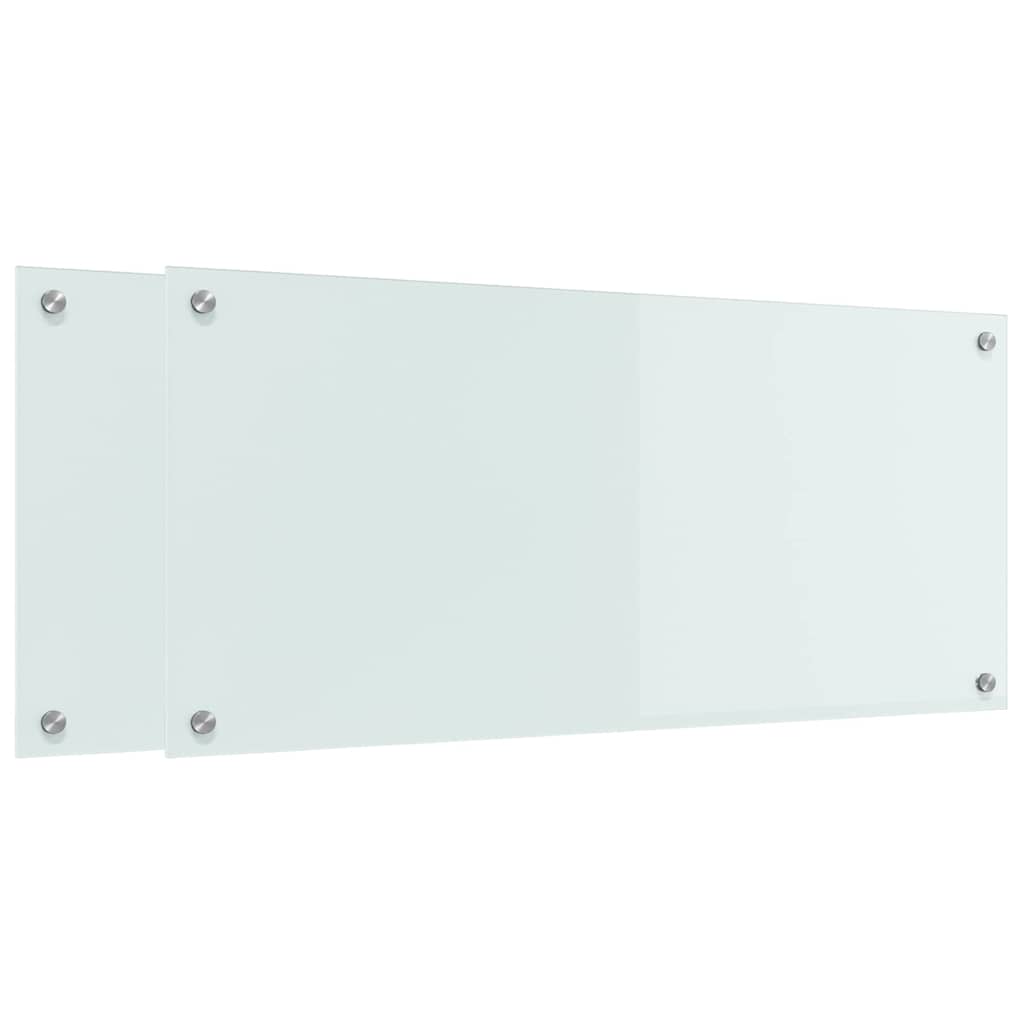 vidaXL Πίσω Πάνελ Κουζίνας Λευκό 90 x 40 x 0.8 εκ σκληρυμένο γυαλί