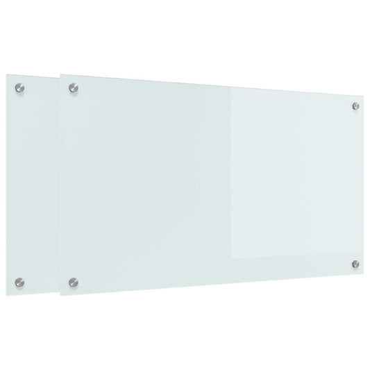 vidaXL Πίσω Πάνελ Κουζίνας Λευκό 90 x 50 x 0.8 εκ σκληρυμένο γυαλί