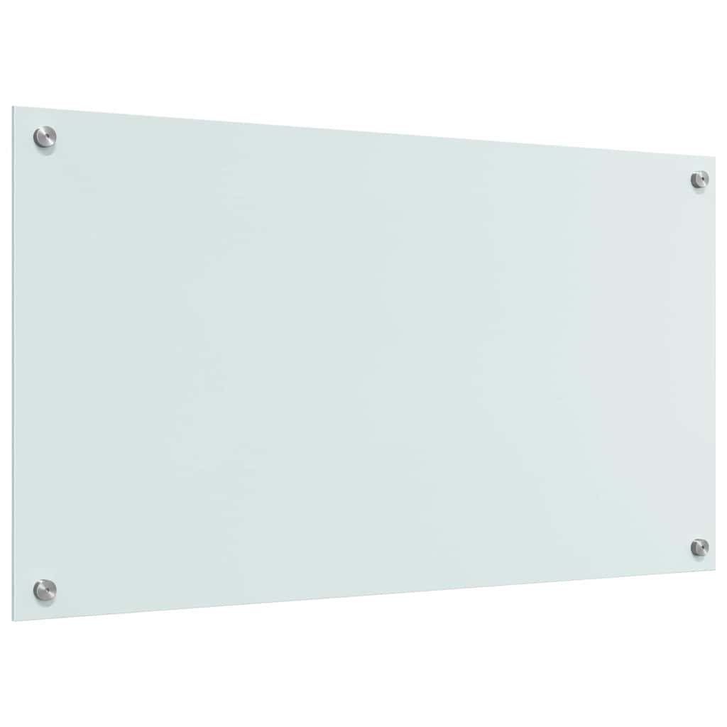 vidaXL Πίσω Πάνελ Κουζίνας Λευκό 90 x 50 x 0.8 εκ σκληρυμένο γυαλί