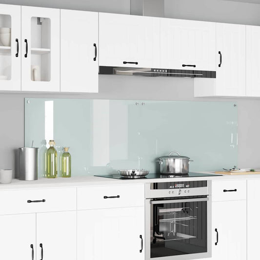 vidaXL Πλάτη κουζίνας 2 τεμ. Λευκό 100 x 60 cm σκληρυμένο γυαλί