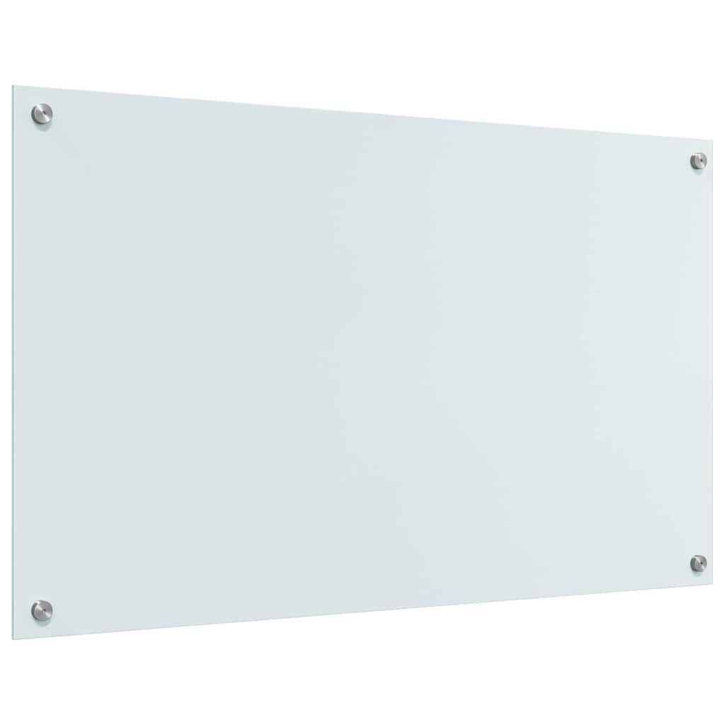 vidaXL Πίσω Πάνελ Κουζίνας Λευκό 100 x 60 x 0.8 εκ σκληρυμένο γυαλί