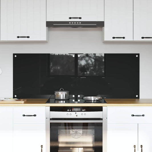 vidaXL Πλάτη κουζίνας 2 τεμ. Μαύρο 70 x 50 cm σκληρυμένο γυαλί