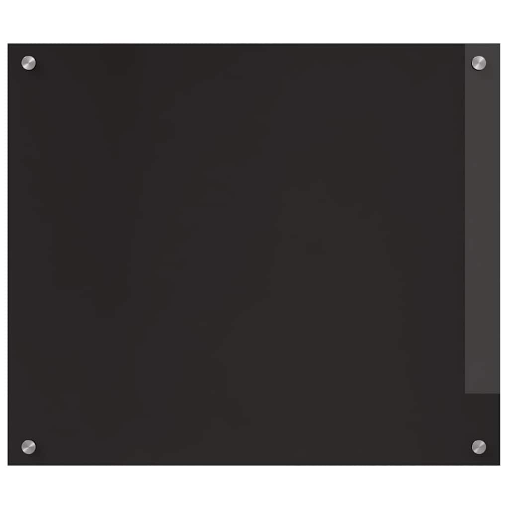 vidaXL Πίσω Πάνελ Κουζίνας Μαύρο 70 x 60 x 0.8 εκ σκληρυμένο γυαλί