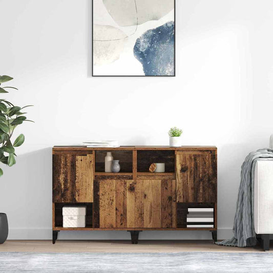 vidaXL Παραδοσιακά Πλευρικά Έπιπλα 2 pcs Παλιό Ξύλο 60 x 35 x 70 cm