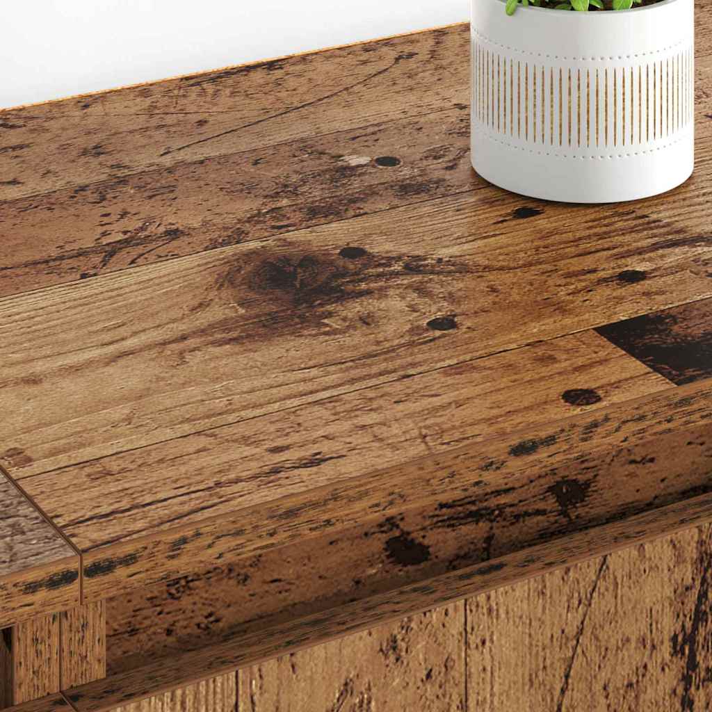 vidaXL Παραδοσιακά Πλευρικά Έπιπλα 2 pcs Παλιό Ξύλο 60 x 35 x 70 cm