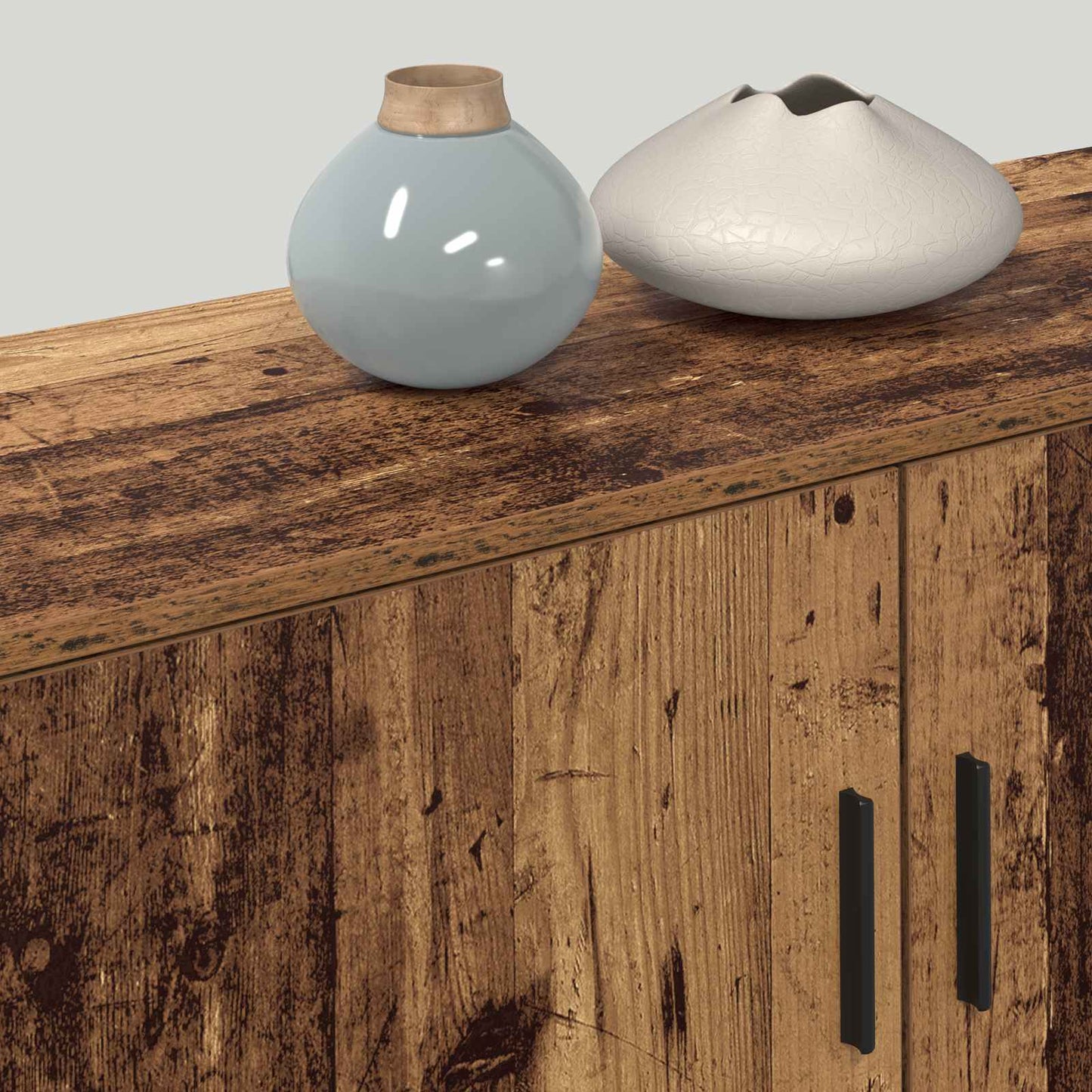 vidaXL Σετ Βαθμιδωτών Ντουλαπιών Τηλεόρασης Επιτοίχιο 2 pcs Παλιό Ξύλο