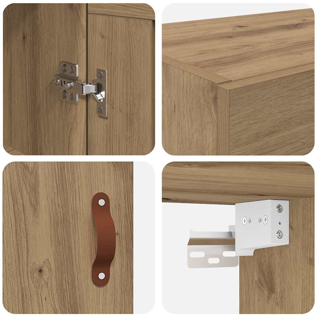 vidaXL Ντουλάπα τοίχου Επιτοίχιο 2 pcs Artisan Oak 69,5 x 34 x 90 εκ.