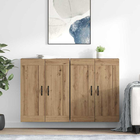 vidaXL Ντουλάπα τοίχου 2 τμχ. Artisan Oak 69,5 x 34 x 90 εκ.