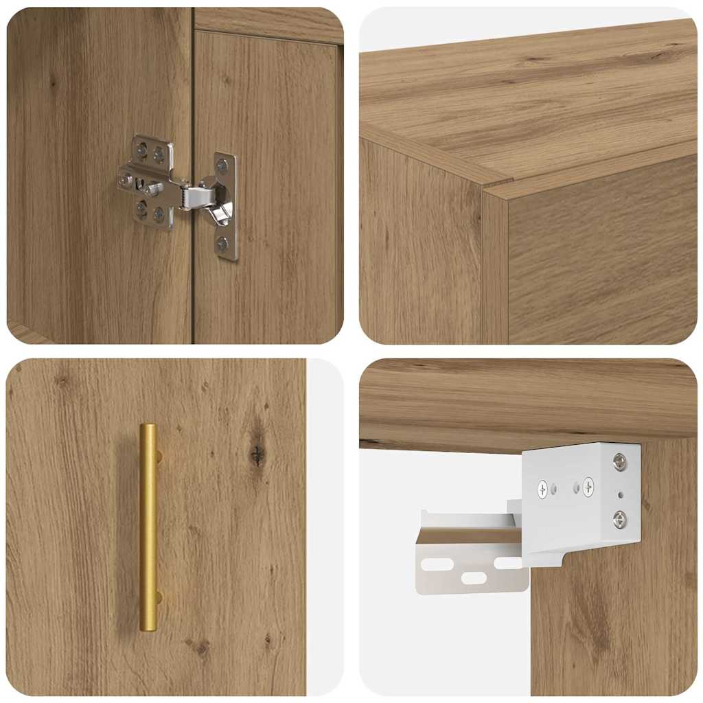 vidaXL Ντουλάπα τοίχου Επιτοίχιο 2 pcs Artisan Oak 69,5 x 34 x 90 εκ.
