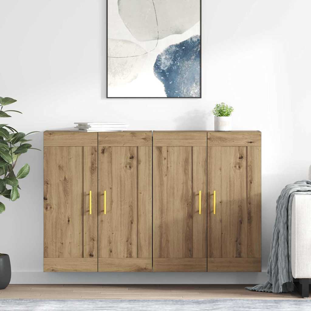 vidaXL Ντουλάπα τοίχου Επιτοίχιο 2 pcs Artisan Oak 69,5 x 34 x 90 εκ.
