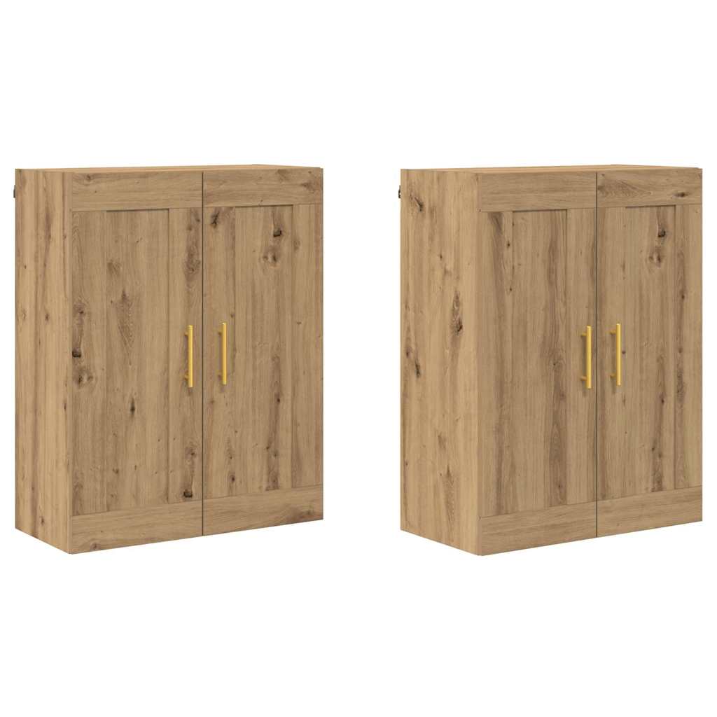 vidaXL Ντουλάπα τοίχου Επιτοίχιο 2 pcs Artisan Oak 69,5 x 34 x 90 εκ.