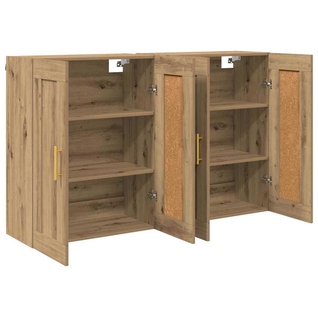 vidaXL Ντουλάπα τοίχου Επιτοίχιο 2 pcs Artisan Oak 69,5 x 34 x 90 εκ.