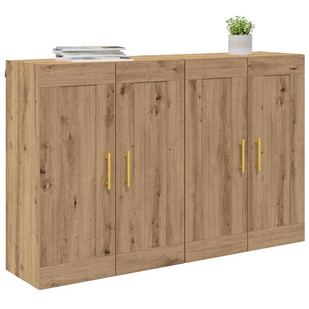 vidaXL Ντουλάπα τοίχου Επιτοίχιο 2 pcs Artisan Oak 69,5 x 34 x 90 εκ.