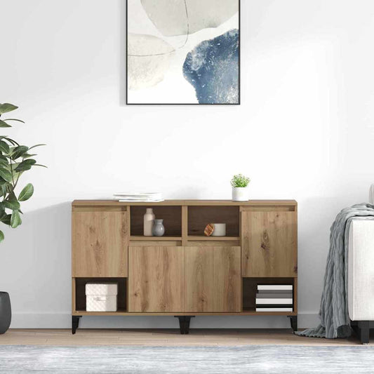 vidaXL Παραδοσιακά Πλευρικά Έπιπλα 2 pcs Artisan Oak 60 x 35 x 70 cm