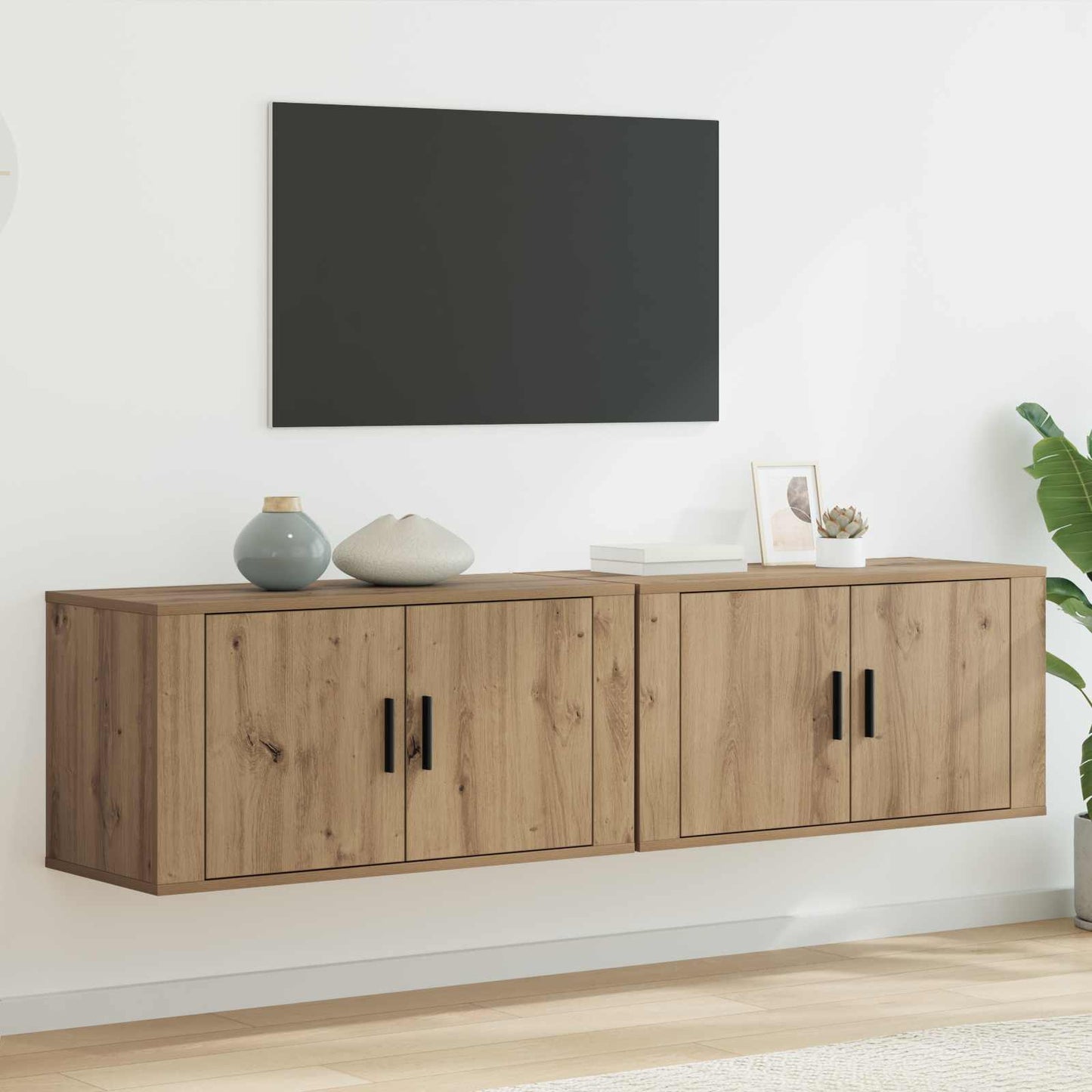 vidaXL Σετ Βαθμιδωτών Ντουλαπιών Τηλεόρασης 2 pcs Artisan Oak