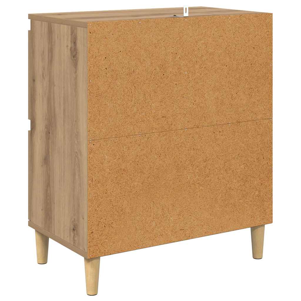 vidaXL Παραδοσιακά Πλευρικά Έπιπλα 2 pcs Artisan Oak 60 x 35 x 70 cm