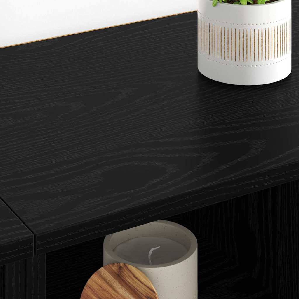 vidaXL Παραδοσιακά Πλευρικά Έπιπλα 2 pcs Μαύρη Οξυά 60 x 35 x 70 cm