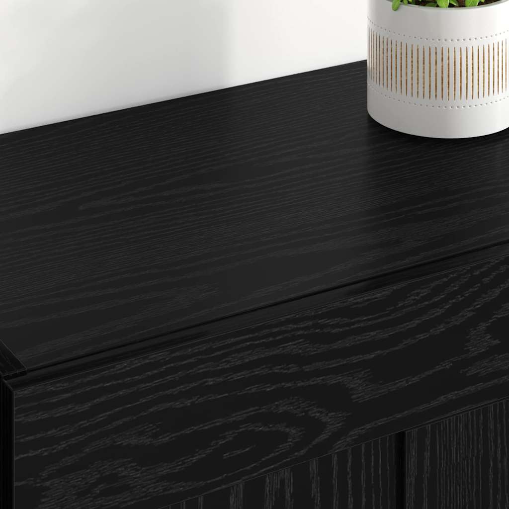 vidaXL Ντουλάπα τοίχου Επιτοίχιο 2 pcs Μαύρη Οξυά 69,5 x 34 x 90 εκ.