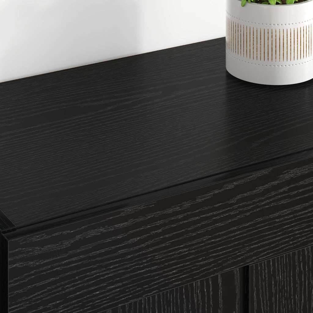 vidaXL Ντουλάπα τοίχου Επιτοίχιο 2 pcs Μαύρη Οξυά 69,5 x 34 x 90 εκ.