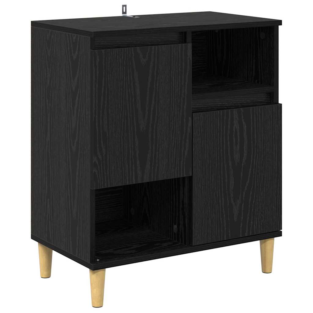 vidaXL Παραδοσιακά Πλευρικά Έπιπλα 3 pcs Μαύρη Οξυά 60 x 35 x 70 cm