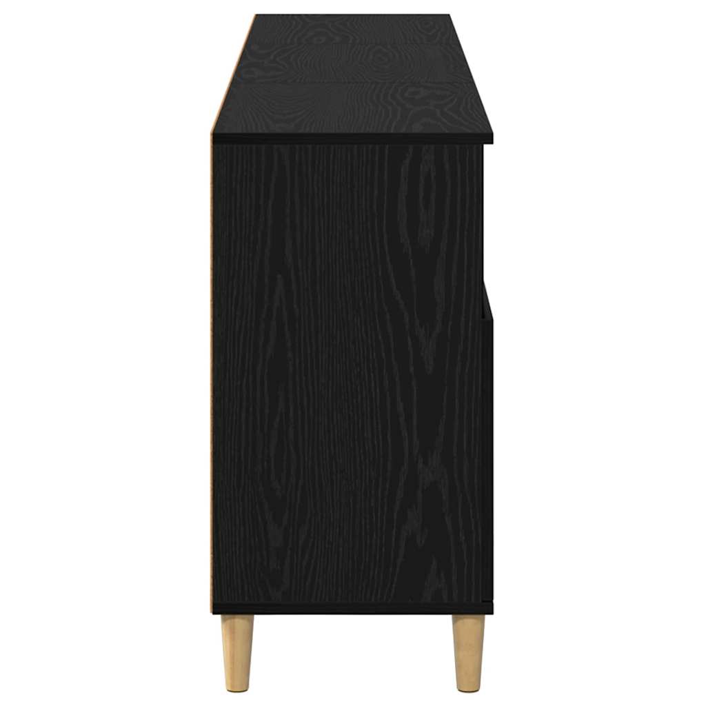 vidaXL Παραδοσιακά Πλευρικά Έπιπλα 3 pcs Μαύρη Οξυά 60 x 35 x 70 cm